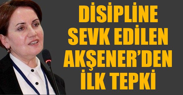İhraç talebiyle disipline sevk edilen Meral Akşener'den ilk açıklama
