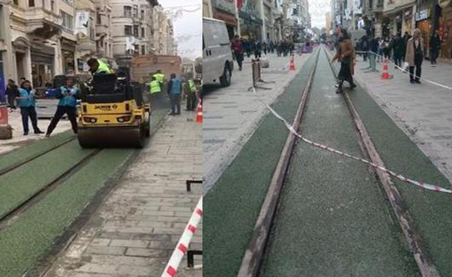 İstiklal Caddesi'nde ilgi çeken görüntü!