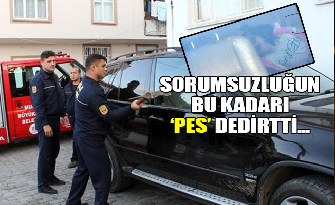 Araçta bırakılan engelli çocuk, cam kırılarak kurtarıldı