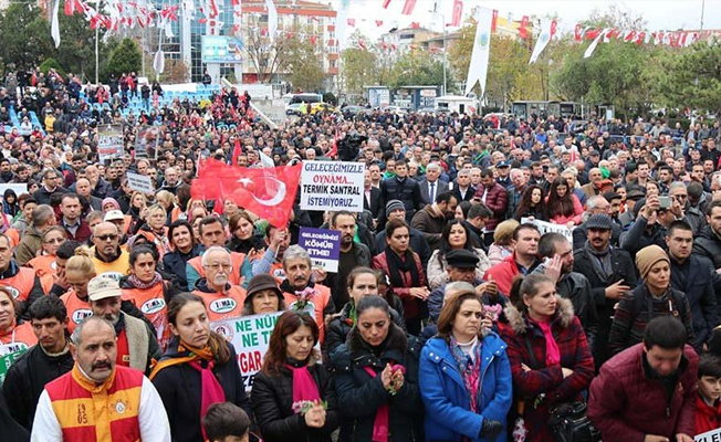 Tekirdağ'da yurttaşlar termik santrale dur demek için toplandı!