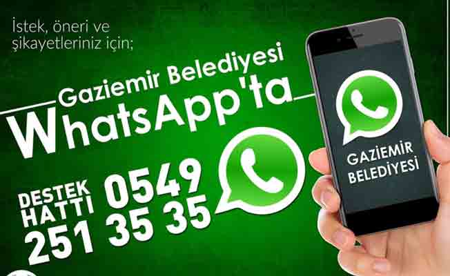 Gaziemir Belediyesi'nden WhatsApp Destek Hattı...