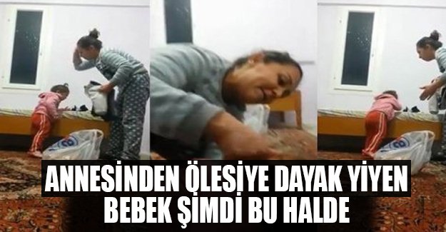 Dayak mağduru bebek babasıyla çok mutlu
