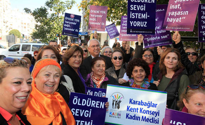 Kadına şiddete, şiddetle 'Hayır'
