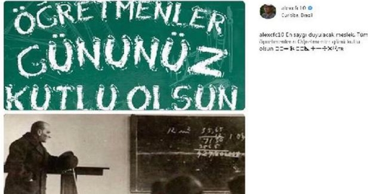 Alex de Souza Öğretmenler Günü'nü unutmadı