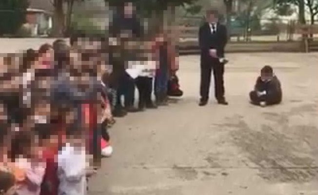 Öğretmenler Günü'nde ilkokul öğrencisini betona oturttu!