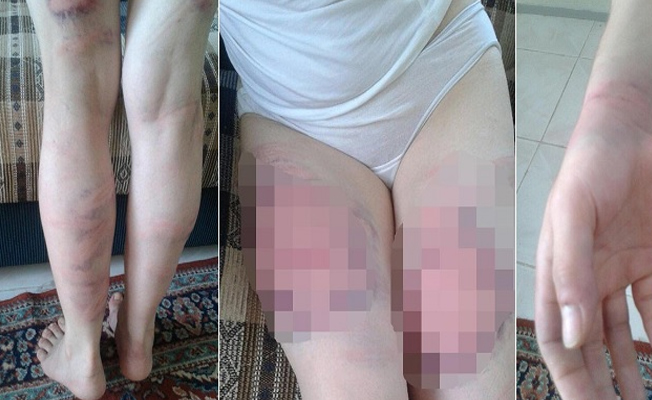 Vicdansız koca kıskançlık krizine girip eşini oklavayla dövdü!