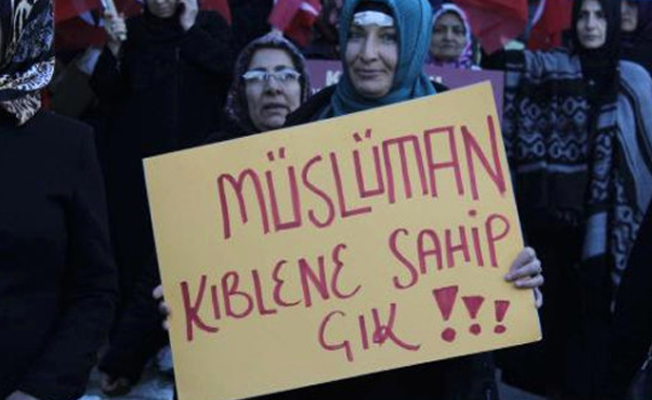 ABD Başkonsolosluğu önünde 'Kudüs' protestosu