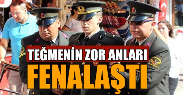 Teğmenin zor anları: Kürsüde fenalaştı