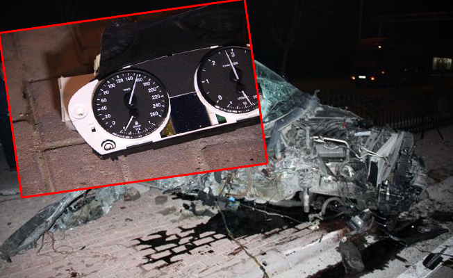 Takla atan cipin hız göstergesi 158 kilometrede takılı kaldı