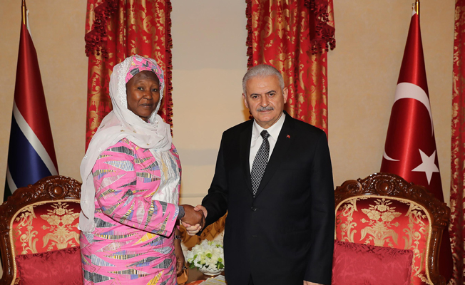 Başbakan Yıldırım Gambiya Cumhurbaşkanı Yardımcısını kabul etti