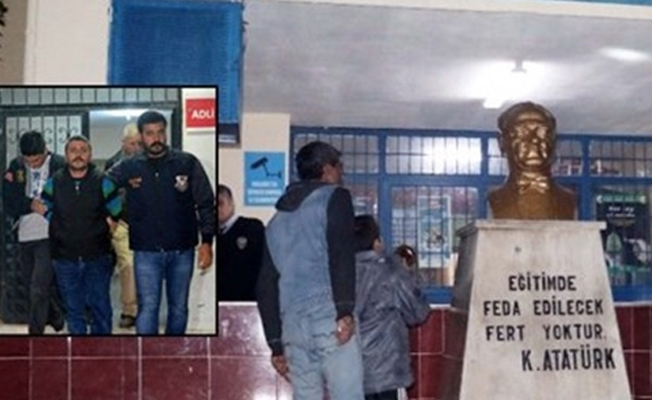 Atatürk büstlerine saldıran kişi tutuklandı