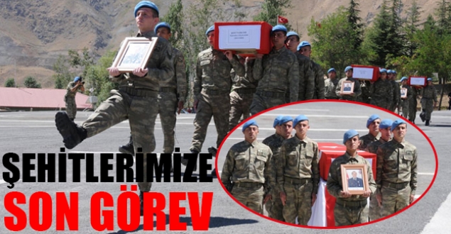 Şehitlerimize son görev