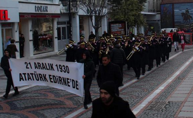 Atatürk’ün Edirne’ye gelişinin 87’nci yıl dönümü coşkuyla kutlandı!