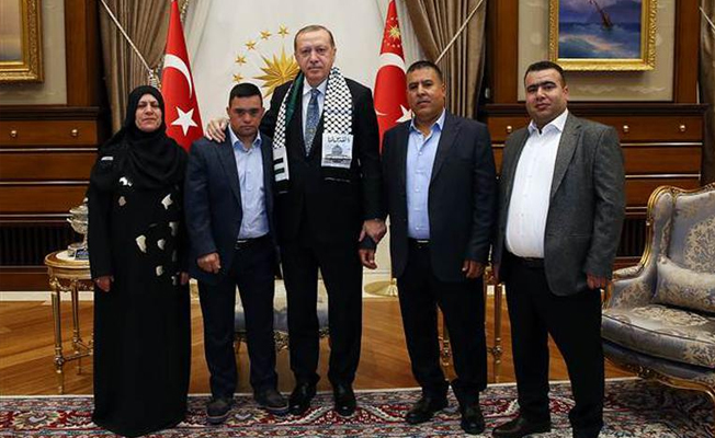 Erdoğan, Down sendromlu Filistinli genci kabul etti