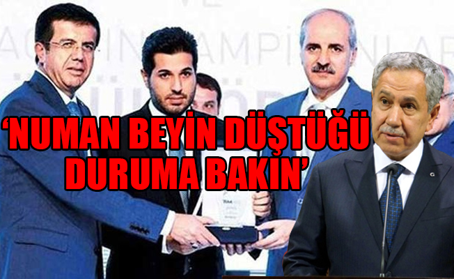 Bülent Arınç'tan Reza Zarrab'a plaket verilmesi eleştirisi