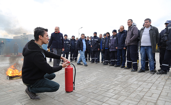 Gaziemir’de personele yangın eğitimi