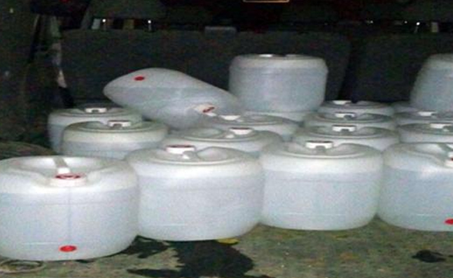 500 litre kaçak alkol ele geçirildi