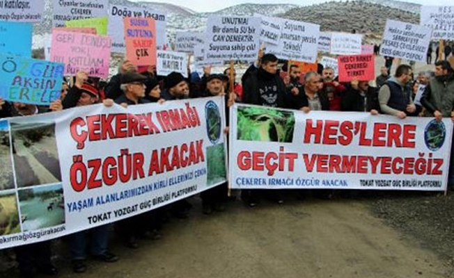 Jandarma bariyerle kapattı, HES eylemine izin verilmedi