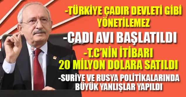 'Türkiye bir çadır devleti gibi yönetilemez'