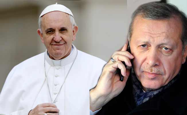 Erdoğan'dan Papa ile görüştü