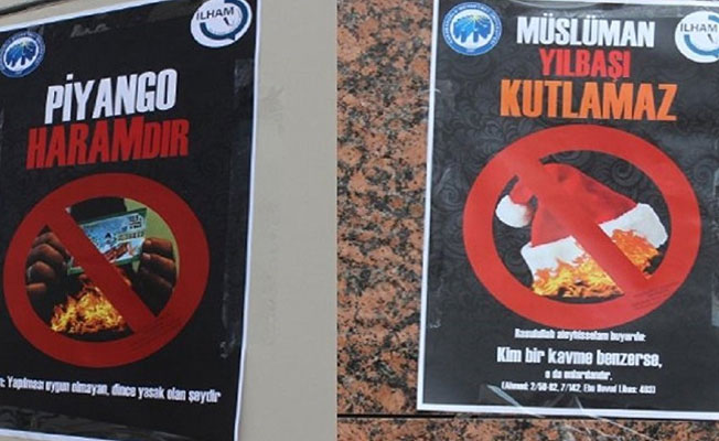 Üniversite yetkililerinden yılbaşı ve piyango karşıtı afişlere onay geldi!