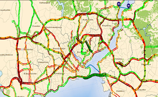 İstanbul trafiği felç oldu