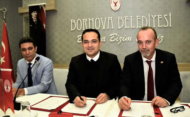 Bornova’da şiddet gören eşi koruyan toplu iş sözleşmesi imzalandı