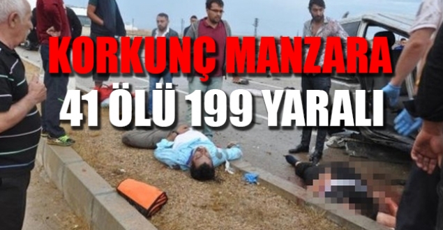 Bayram tatilinin kaza bilançosu felaket: 5 günde 41 ölü, 199 yaralı
