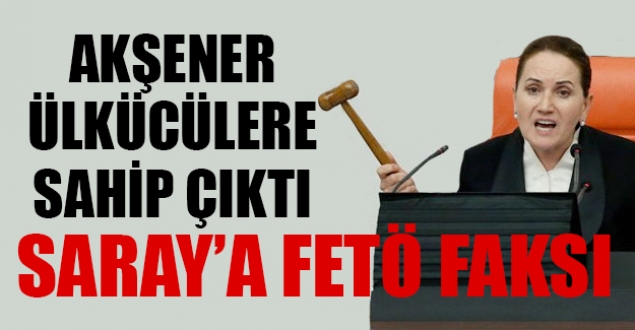 Akşener'den Saray'a 'FETÖ' faksı