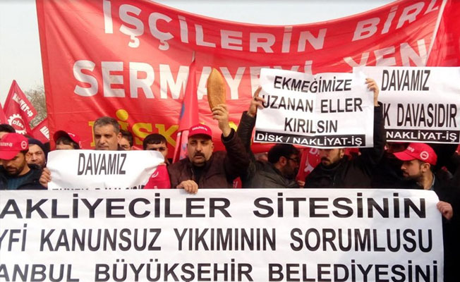 İBB önünde Zeytinburnu eylemi