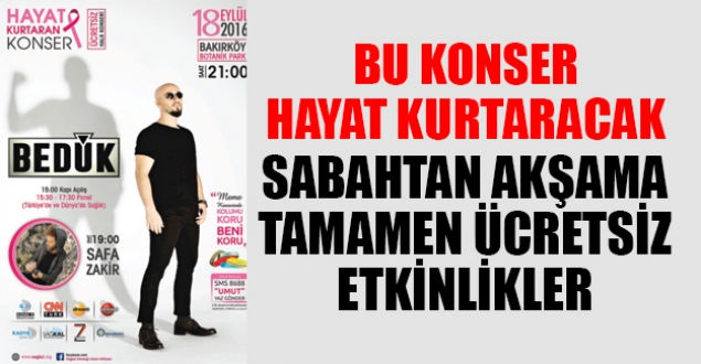 Bu konser hayat kurtaracak