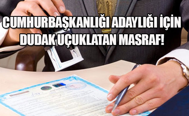 Cumhurbaşkanı adayı olmak için en az 7 milyon lira masrafı göze almalısınız!