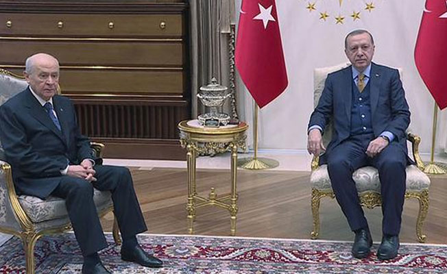 Erdoğan ve Bahçeli Beştepe'de görüşüyor!
