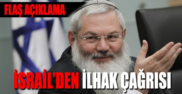 İsrailli Bakan Yardımcısı Batı Şeria'ya göz koydu!