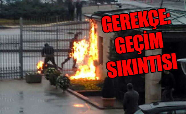 TBMM önünde kendisini yakmaya çalıştı