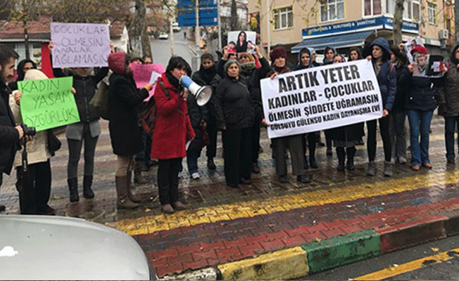 Gülsuyu'nda kadınlar şiddete karğı sokağa çıktı!