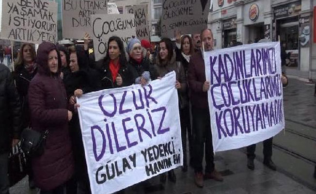 Kadınlar, kadına şiddeti ve çocuk cinayetlerini protesto etti