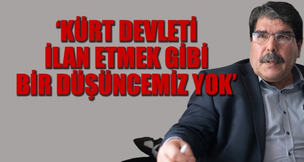 Salih Müslim: Kürt devleti ilan etmek gibi bir düşüncemiz yok