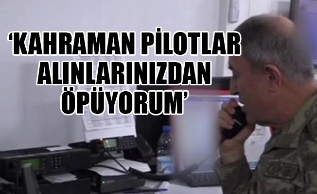 Harekata katılan pilotlara Akar'dan sürpriz