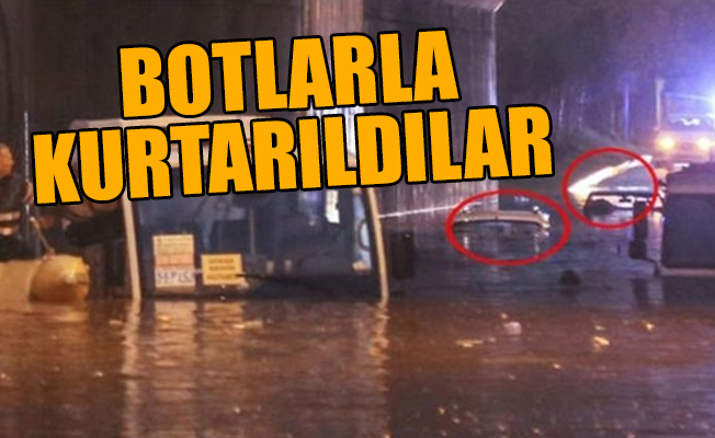 Köprü altındaki su birikintisi araçları yuttu!