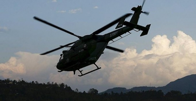 Ukrayna'da helikopter düştü!