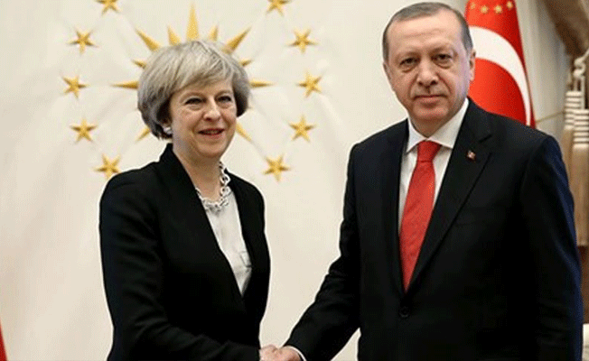 Erdoğan İngiltere Başbakanı May ile görüştü