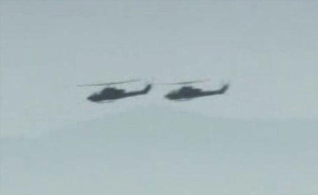Sınırda hareketlilik: 2 'Skorsky' ve 1 askeri askeri helikopter...