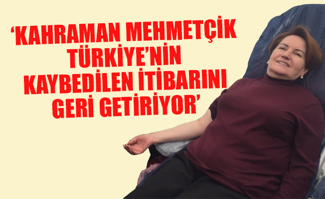 Meral Akşener, Afrin'de çarpışan Mehmetçik için kan verdi