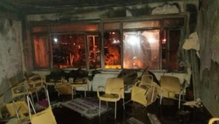 HDP ilçe binasına saldırı: Ateşe verildi