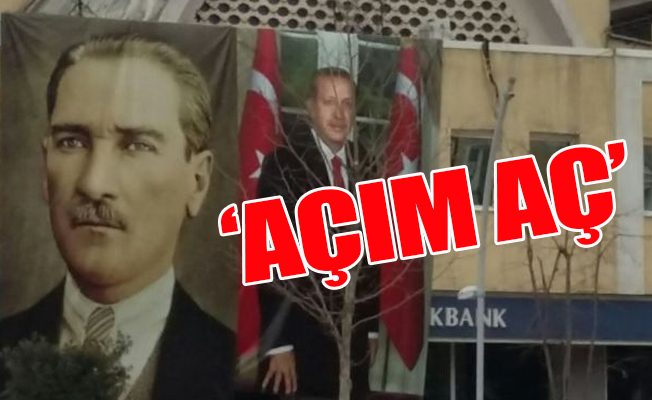 Erdoğan'ın belediye binasına asılan pankartını indirdi!