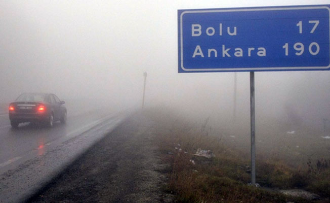 Bolu Dağı'na sis çöktü