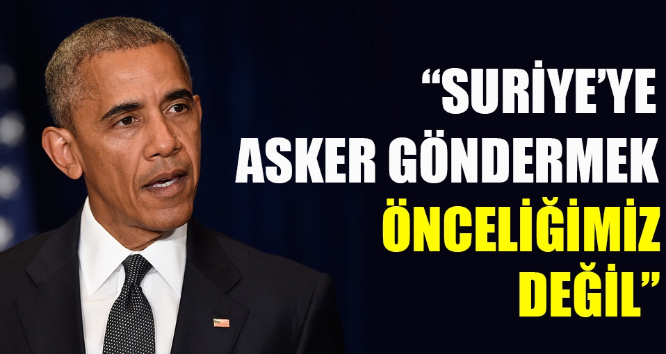 ABD Başkanı Obama'dan Suriye açıklaması