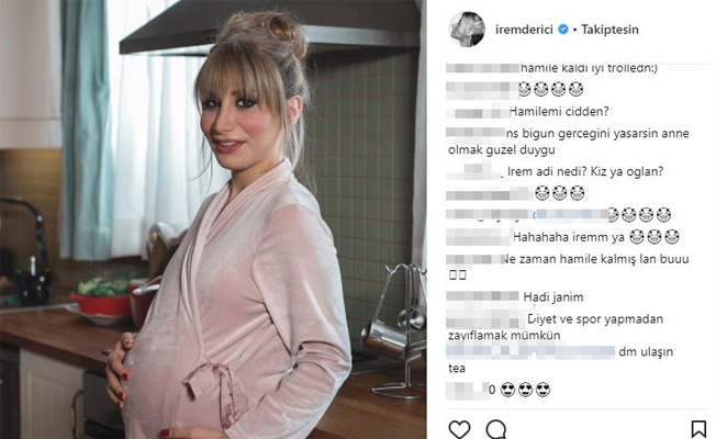 İrem Derici, 'Hamileyim' dedi... Fotoğraf paylaştı