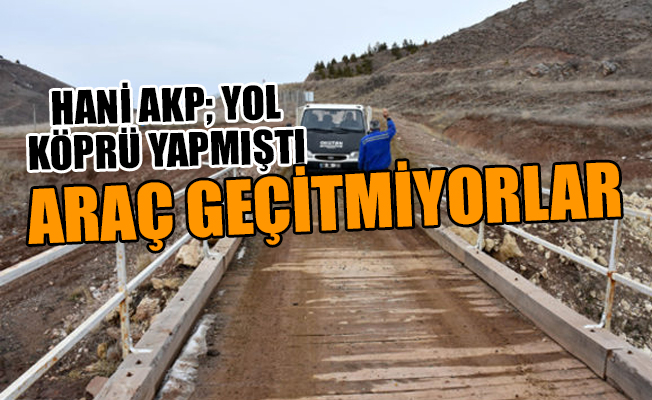 Köylüler kendi köprülerini kendileri yaptı